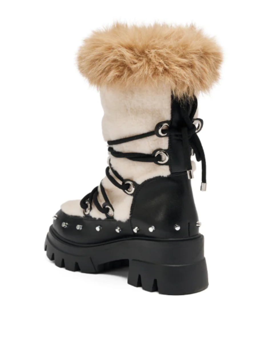 Lambskin Mesh Rope Boots