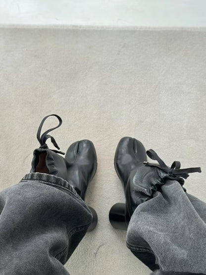 Stylish Split Toe High Boots