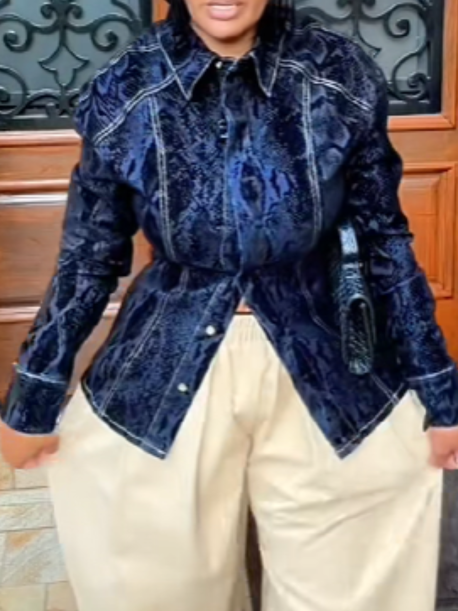 Dark Washed Denim Top