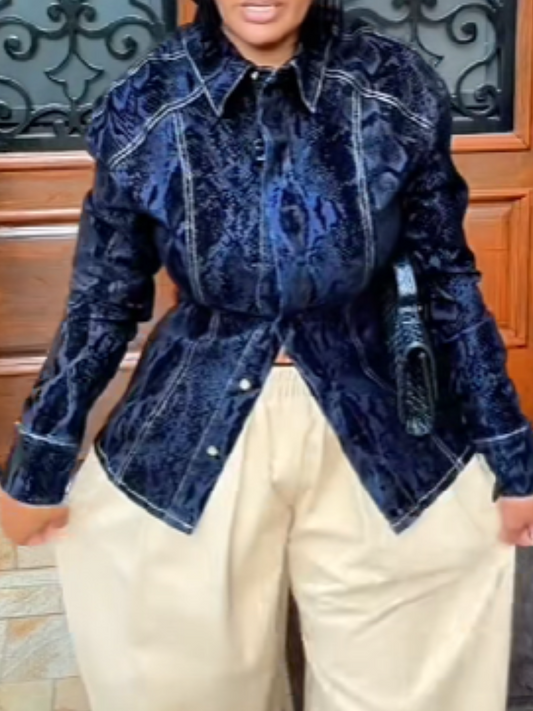 Dark Washed Denim Top