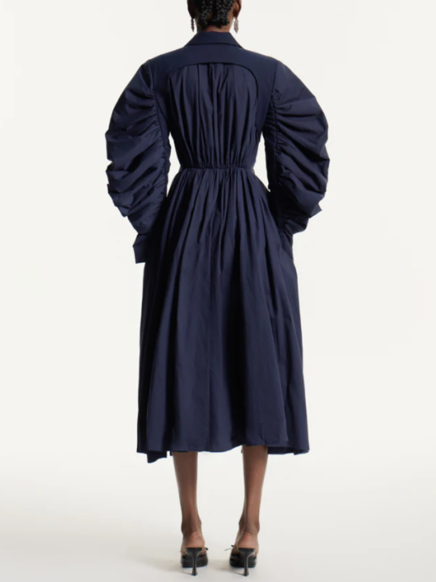 Stitching And Laminated Detail Coat