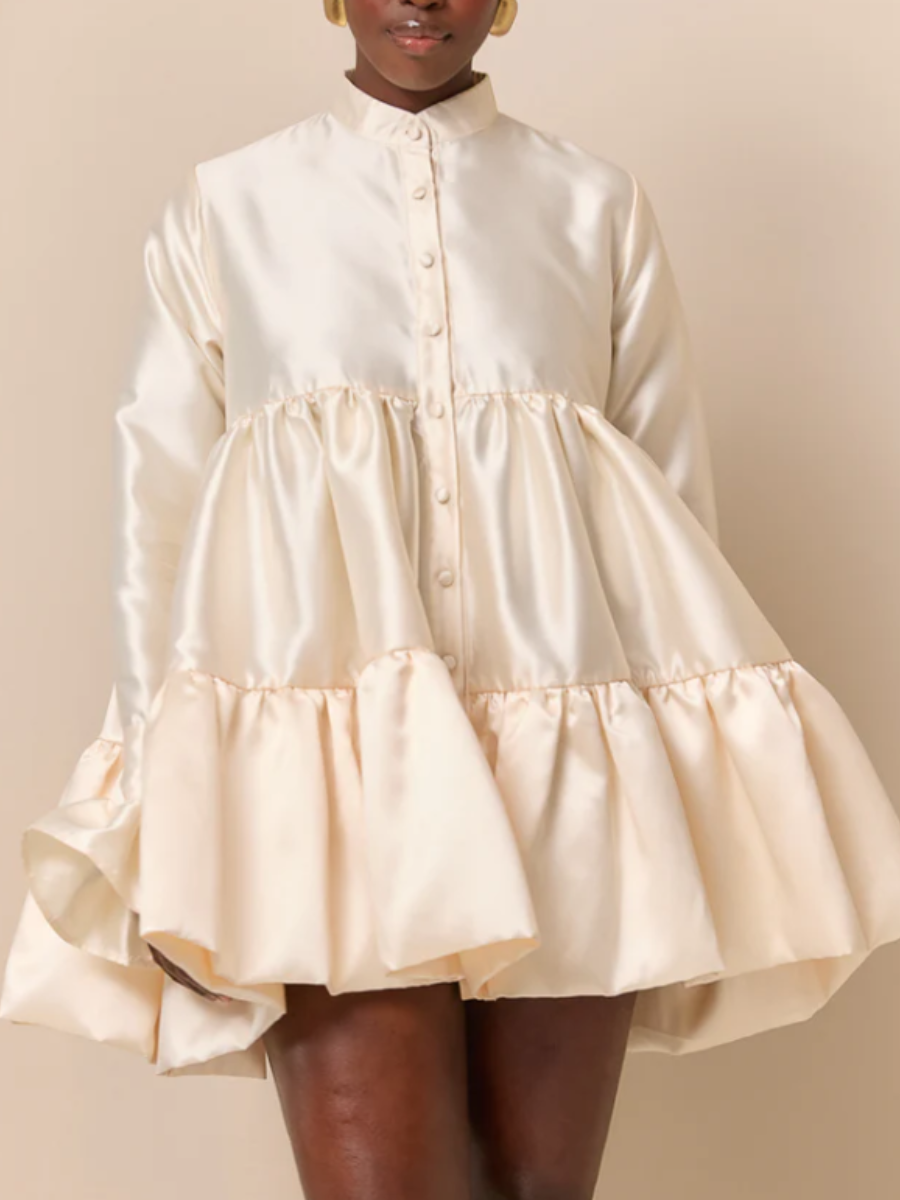 Ruffled Pleated Dress