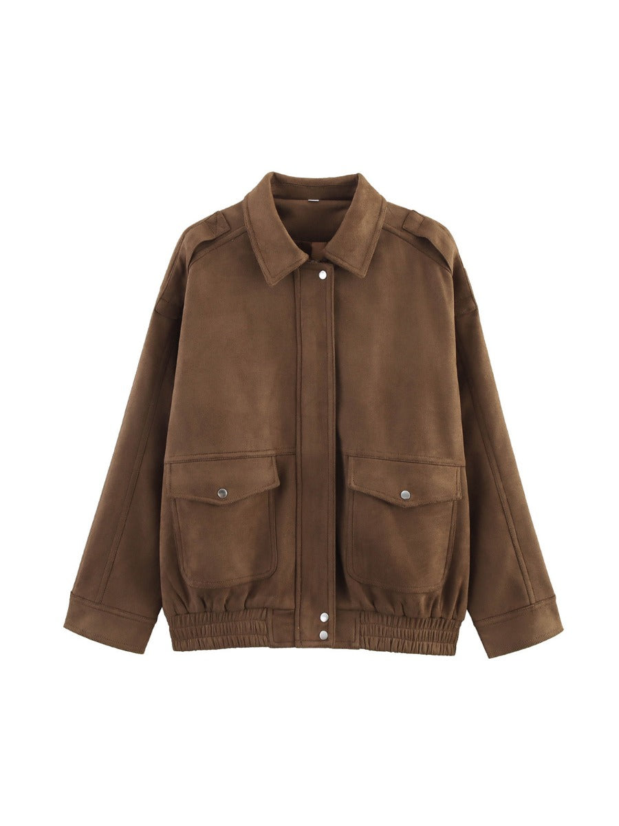 Fashion Lel Suede Jacket Coat