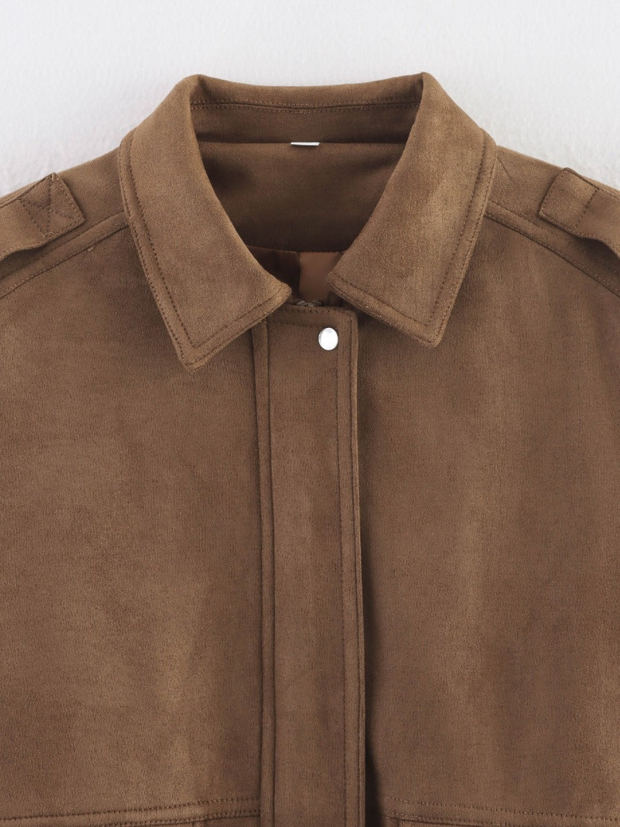 Fashion Lel Suede Jacket Coat