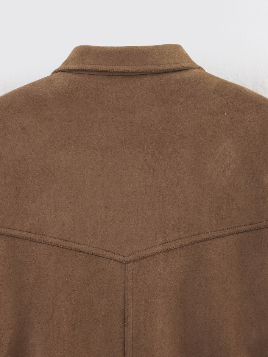 Fashion Lel Suede Jacket Coat