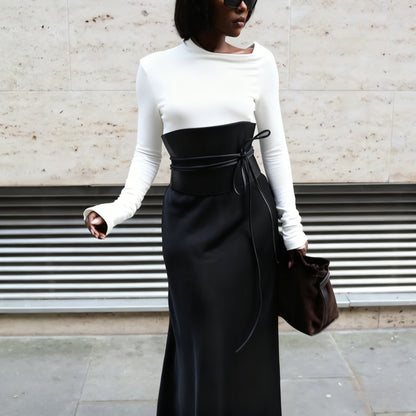 Autumn Bias Cut Satin Maxi Skirt