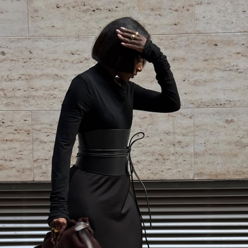 Autumn Bias Cut Satin Maxi Skirt （Top）