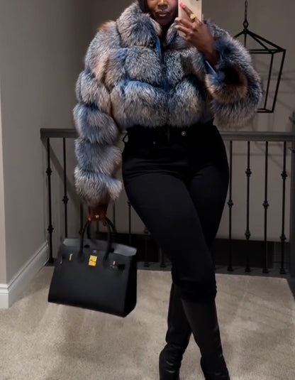 Casual Short Furry Coat