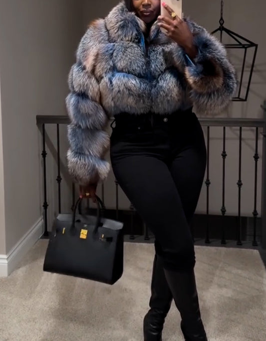 Casual Short Furry Coat