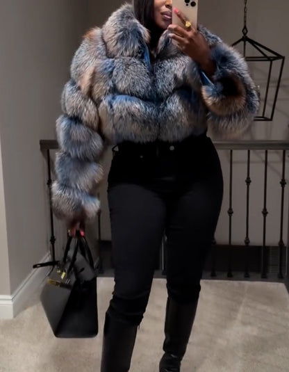 Casual Short Furry Coat