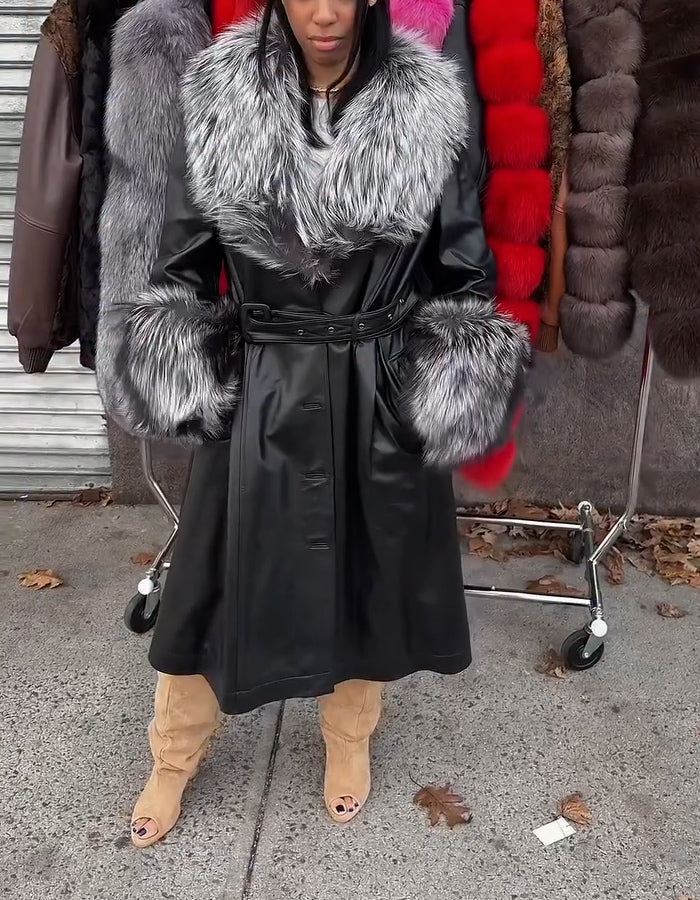 Black Casual Belt Jacket