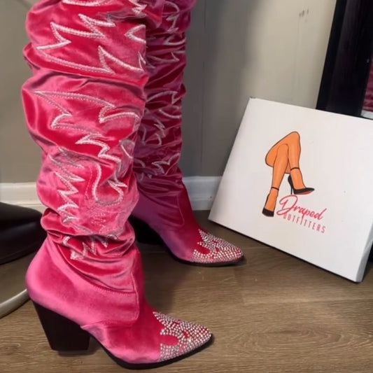 Casual Printing Long Boots