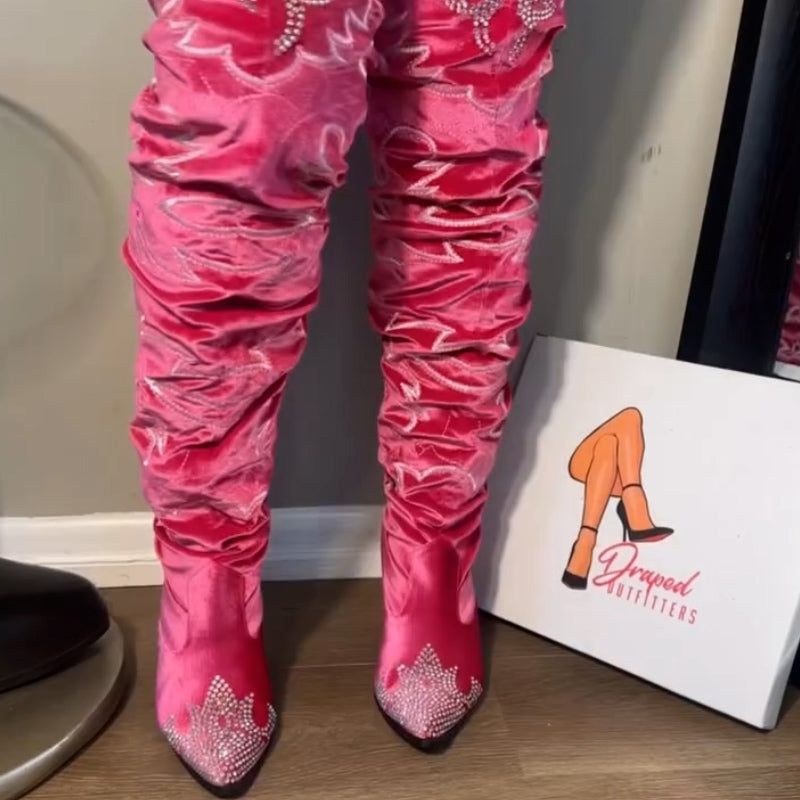 Casual Printing Long Boots