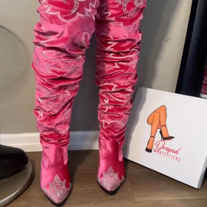 Casual Printing Long Boots