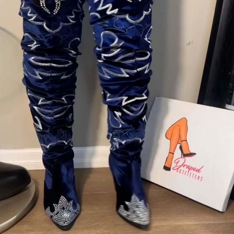 Casual Printing Long Boots