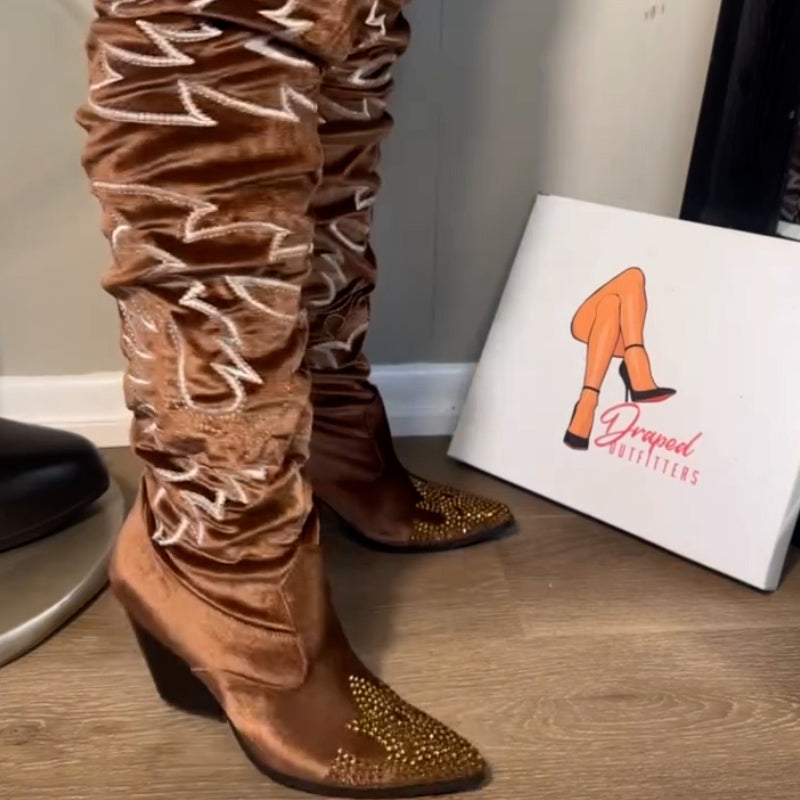 Casual Printing Long Boots