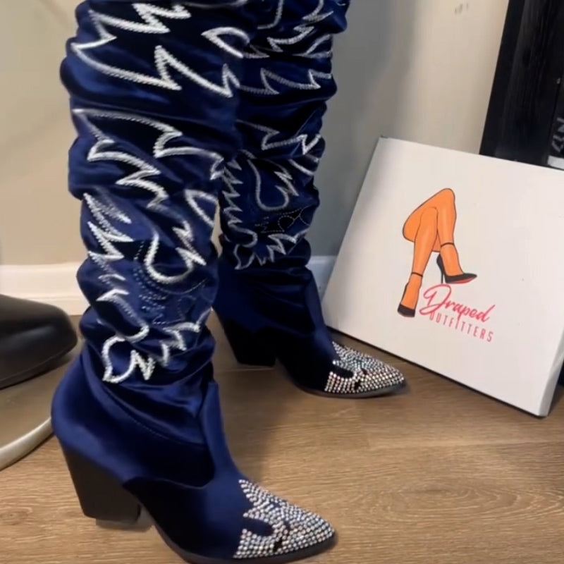 Casual Printing Long Boots