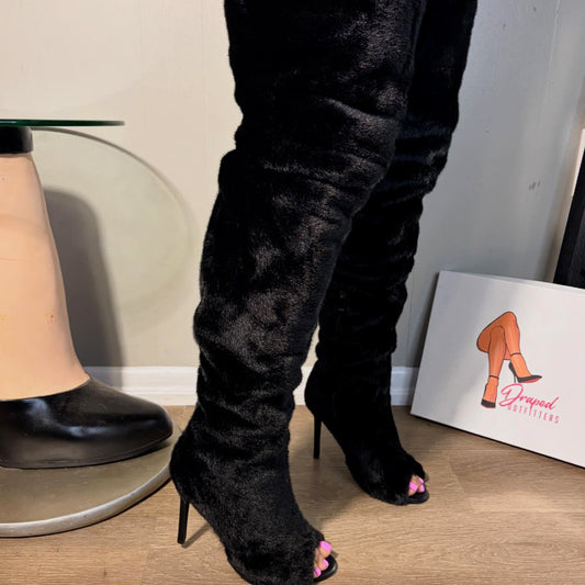 Solid-Color Long Boots