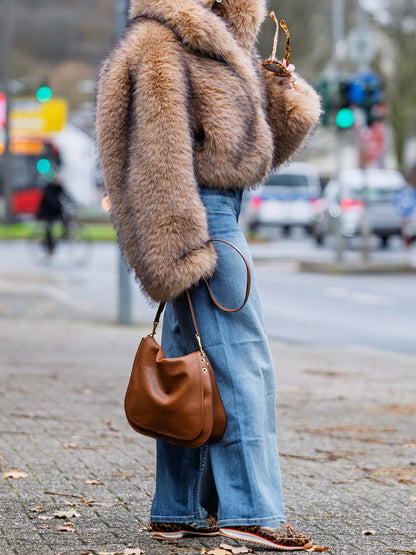 Loose Eco-friendly Faux Fur Coat