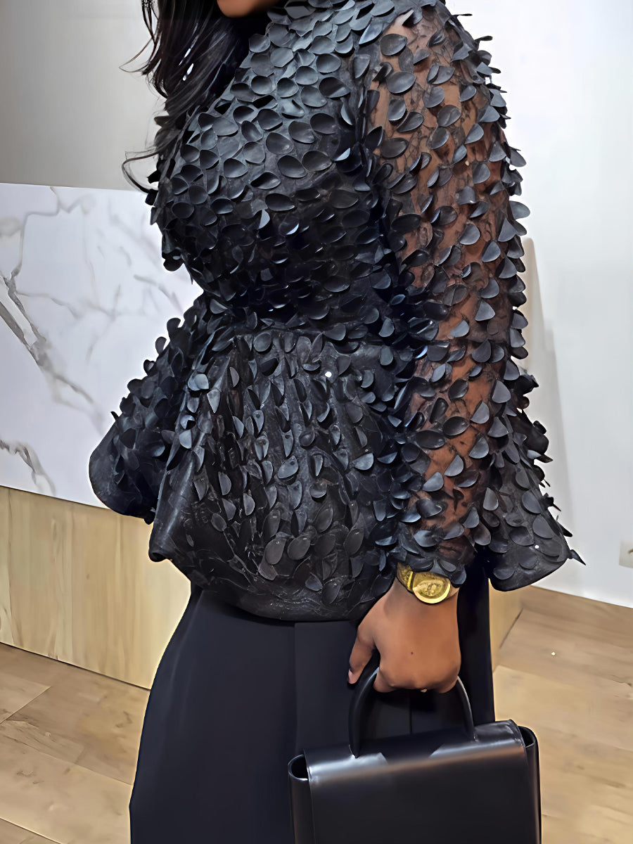 Elegant See-through Fashion Two Pieces Dress