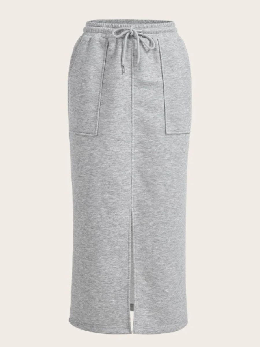 Hooded Skirt Split Set