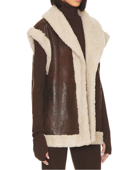 Suede And Faux Fur Vest