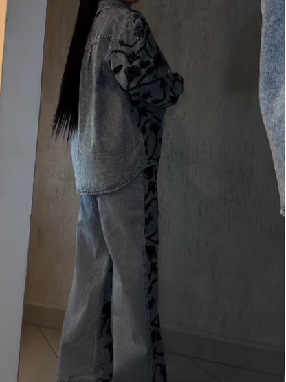 Decal Diamond Denim Set