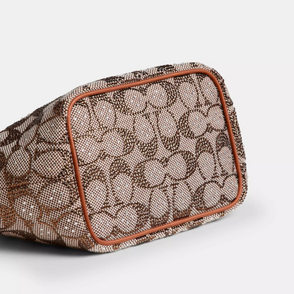 Frame Crystal Jacquard Bag 16 In