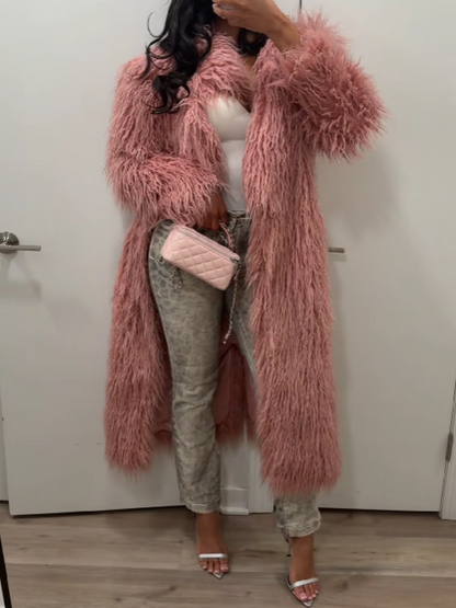 Faux Fur Long Coat