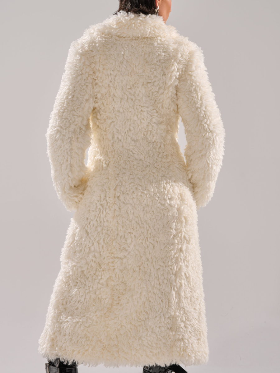 Faux Fur Tunic Patchwork Coat