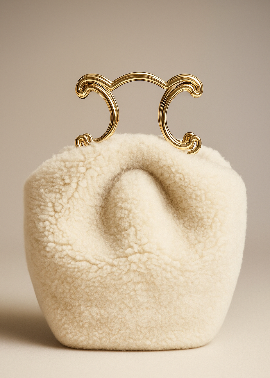 Plush Shearling Handle Bag