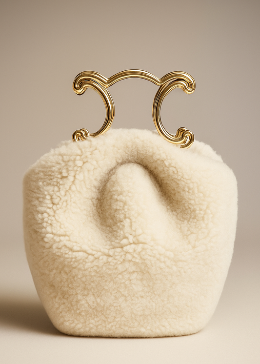 Plush Shearling Handle Bag