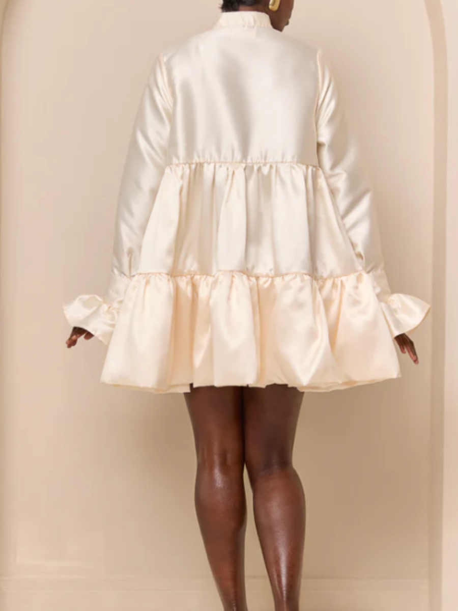 Ruffled Pleated Dress