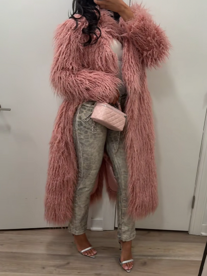 Faux Fur Long Coat