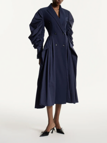 Stitching And Laminated Detail Coat