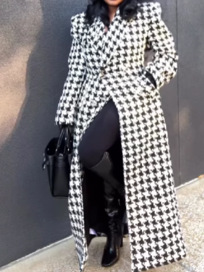 Houndstooth Long Jacket