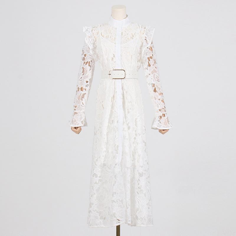 Lace Butterfly Sleeve Midi Dress