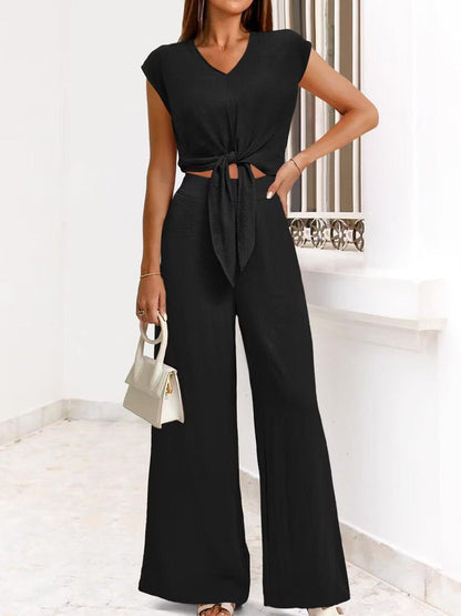 Fashion V-neck Lace Up Suit