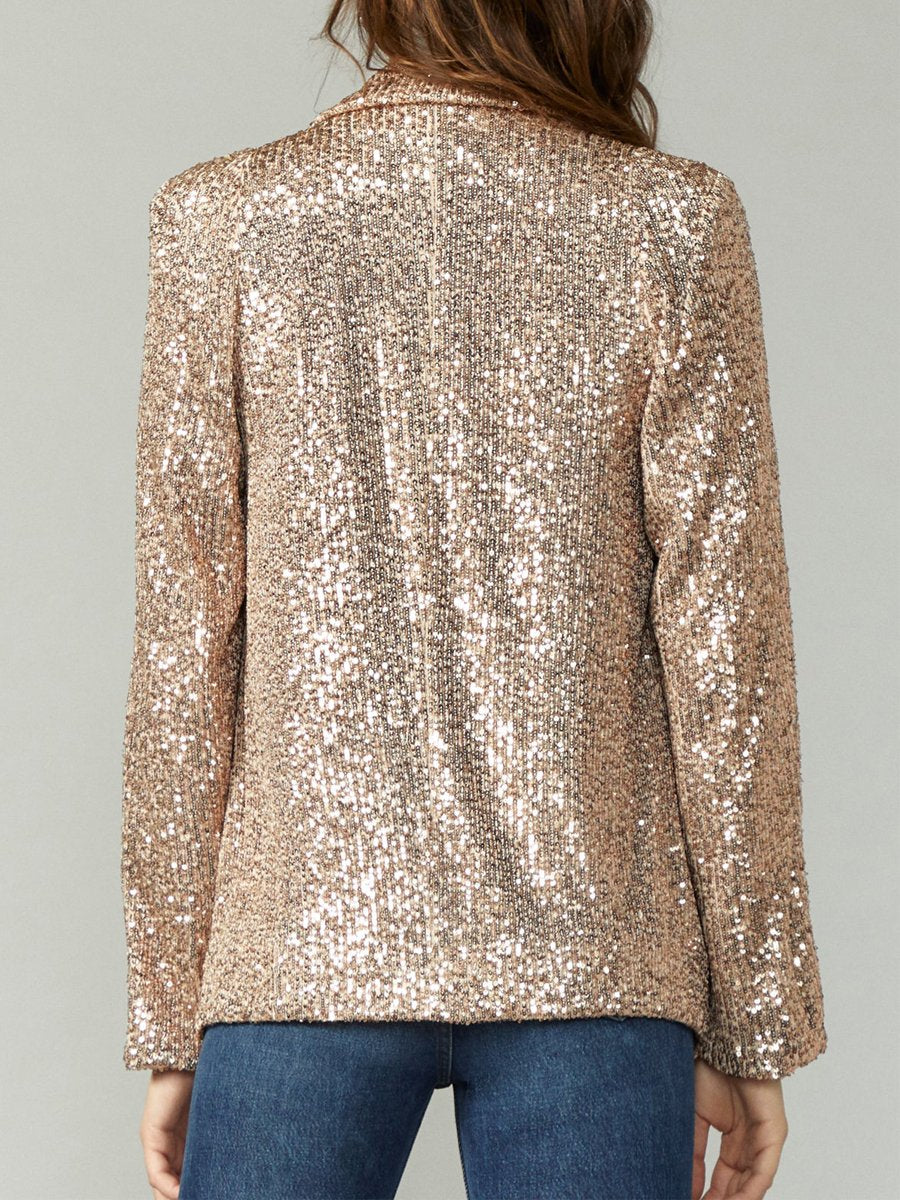 Sequined Long Sleeve Blazer