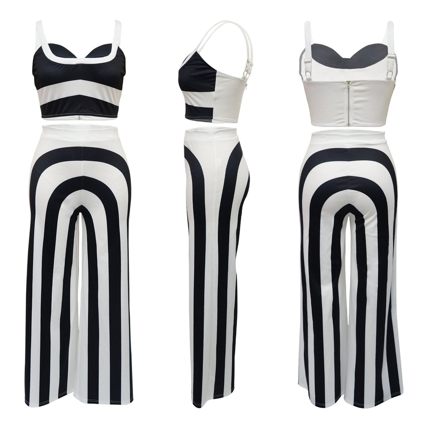 Unique Striped 2pc Casual Set