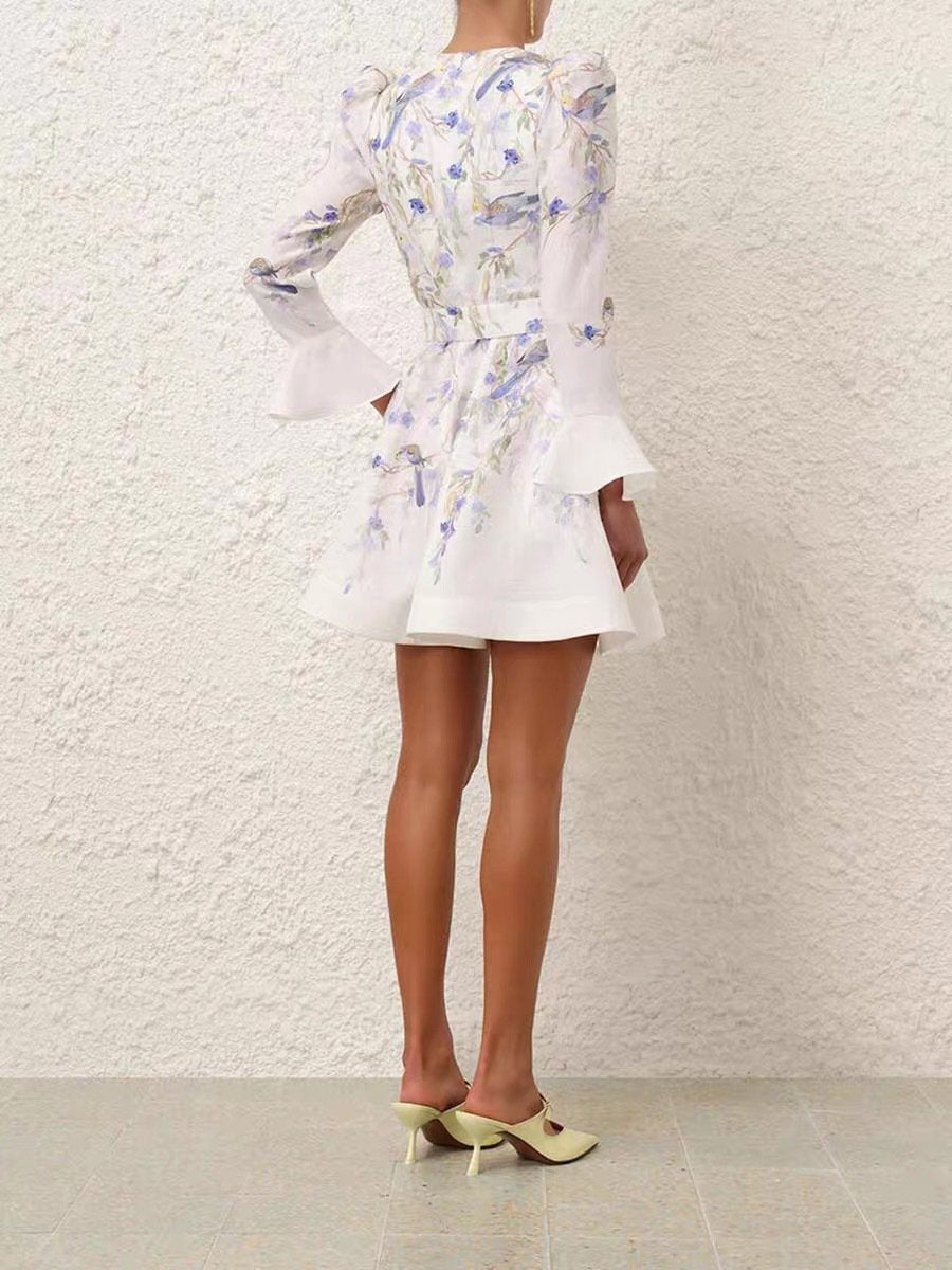 The Chic Floral Short Dress