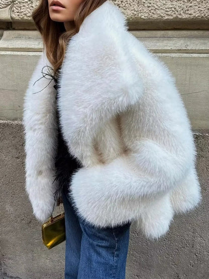 Fashion Loose Faux Fur Warm Short Coat