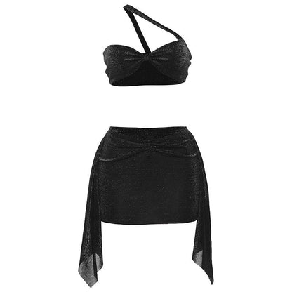 Dazzle One Shoulder Skirt 2pc Set