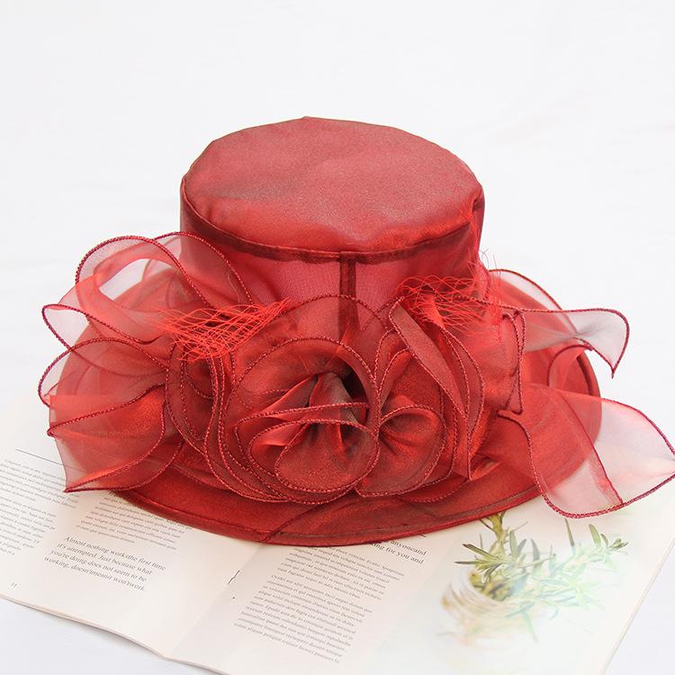 Women's Wide Brim Church Bridal Tea Party Wedding Hat