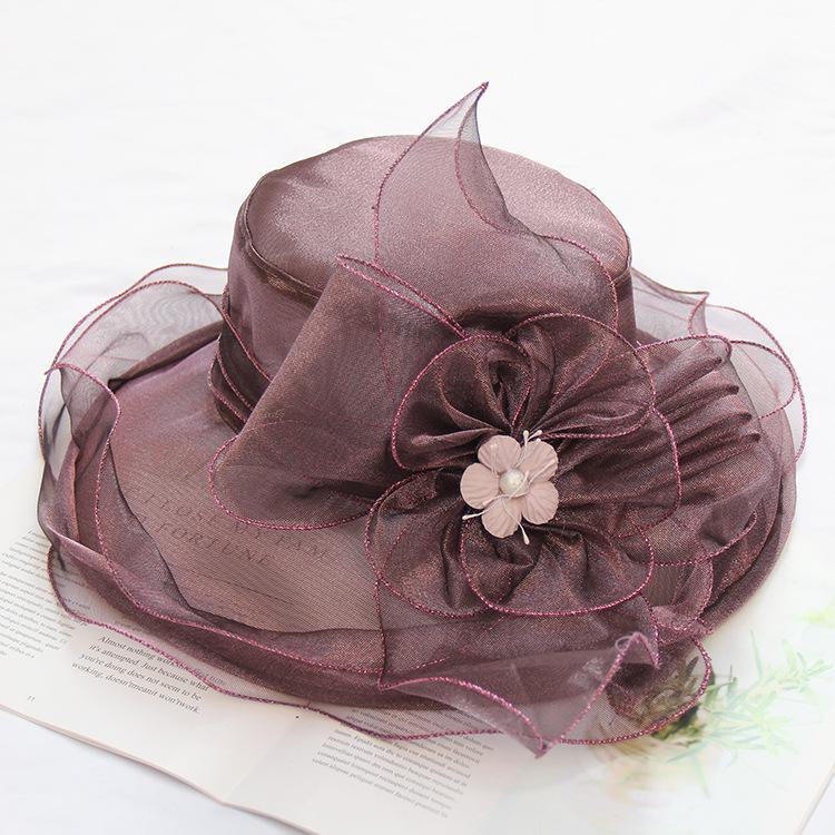 Women's Wide Brim Church Bridal Tea Party Wedding Hat