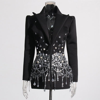 Sparkly Rhinestone Blazer Dress