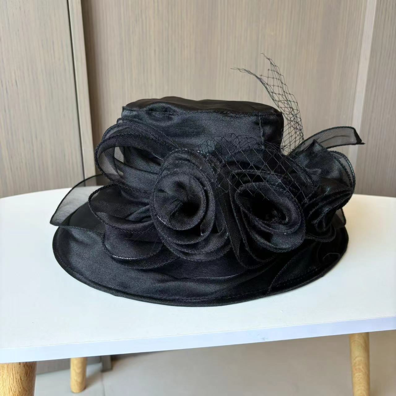 Women's Wide Brim Church Bridal Tea Party Wedding Hat