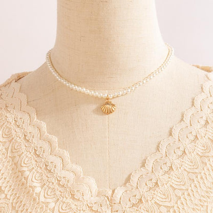 Flower Shell Love Beaded Neck Chain