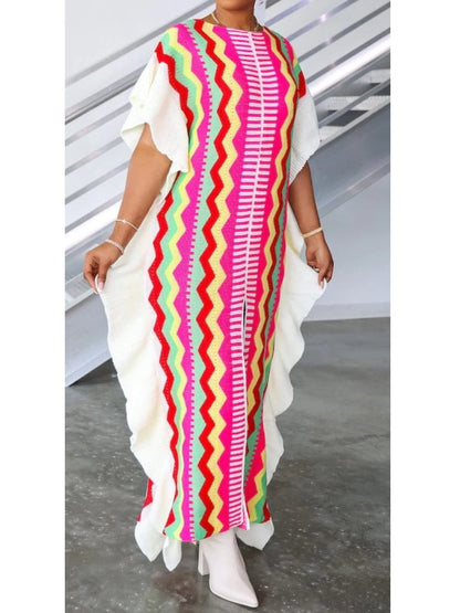 Multicolor Knit Maxi Dress