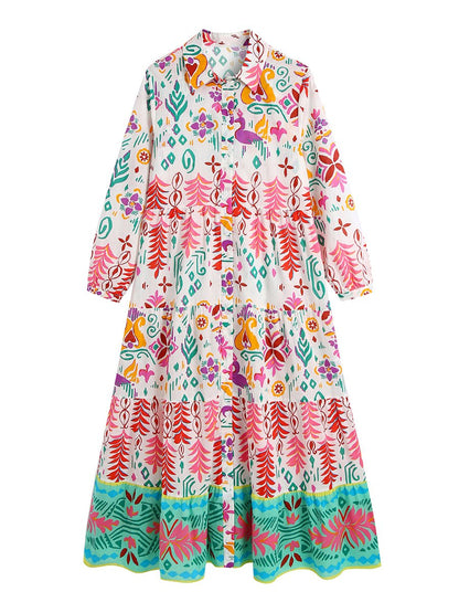 SS2024 Chic Print Summer Dress